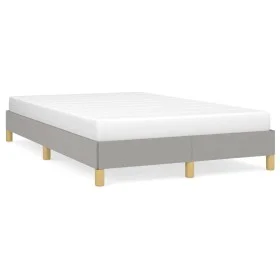 Light gray fabric bed frame 120x190 cm by , Beds and slatted bases - Ref: Foro24-379489, Price: 91,40 €, Discount: %