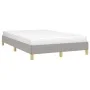 Light gray fabric bed frame 120x190 cm by , Beds and slatted bases - Ref: Foro24-379489, Price: 91,40 €, Discount: %