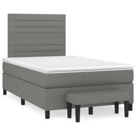 Cama box spring con colchón tela gris oscuro 120x190 cm de , Camas y somieres - Ref: Foro24-3270363, Precio: 428,88 €, Descue...
