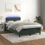 Box spring bed with mattress and LED dark green velvet 120x190cm by , Beds and slatted bases - Ref: Foro24-3270174, Price: 41...