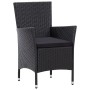 Garten-Essgruppe 7-teilig aus schwarzem synthetischem Rattan von vidaXL, Gartensets - Ref: Foro24-45977, Preis: 548,06 €, Rab...
