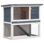 Rabbit cage with 1 gray wooden door by vidaXL, Cages and habitats for small animals - Ref: Foro24-170831, Price: 115,88 €, Di...