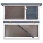 Jaula conejera con 1 puerta madera gris de vidaXL, Jaulas y habitáculos para animales pequeños - Ref: Foro24-170831, Precio: ...