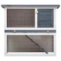 Rabbit cage with 1 gray wooden door by vidaXL, Cages and habitats for small animals - Ref: Foro24-170831, Price: 115,88 €, Di...