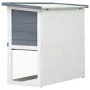 Kaninchenkäfig mit 1 grauen Holztür von vidaXL, Käfige und Lebensräume für Kleintiere - Ref: Foro24-170831, Preis: 115,88 €, ...