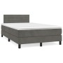 Cama box spring colchón y LED terciopelo gris oscuro 120x190 cm de , Camas y somieres - Ref: Foro24-3270160, Precio: 368,13 €...