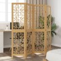 4-panel partition screen solid paulownia wood brown by , Room dividers - Ref: Foro24-358865, Price: 82,81 €, Discount: %