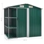 Garden shed with green iron shelf 205x130x183 cm by vidaXL, Sheds - Ref: Foro24-47104, Price: 300,90 €, Discount: %