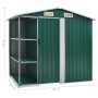 Gartenhaus mit grünem Eisenregal 205x130x183 cm von vidaXL, Schuppen - Ref: Foro24-47104, Preis: 307,88 €, Rabatt: %