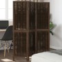 Biombo separador de 3 paneles madera paulownia marrón oscuro de , Divisores de ambientes - Ref: Foro24-358653, Precio: 88,66 ...