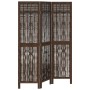 Biombo separador de 3 paneles madera paulownia marrón oscuro de , Divisores de ambientes - Ref: Foro24-358653, Precio: 88,66 ...