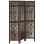 Biombo separador de 3 paneles madera paulownia marrón oscuro de , Divisores de ambientes - Ref: Foro24-358653, Precio: 81,66 ...
