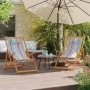 Klappbare Strandkörbe 2 Einheiten aus mehrfarbigem Stoff von , Gartenstühle - Ref: Foro24-3214483, Preis: 146,58 €, Rabatt: %