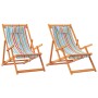 Klappbare Strandkörbe 2 Einheiten aus mehrfarbigem Stoff von , Gartenstühle - Ref: Foro24-3214483, Preis: 146,58 €, Rabatt: %