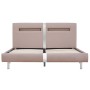 Estructura de cama con LED cuero sintético capuchino 120x200 cm de vidaXL, Camas y somieres - Ref: Foro24-280862, Precio: 185...