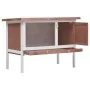 1-stöckiger Kaninchenkäfig aus braunem Holz von vidaXL, Käfige und Lebensräume für Kleintiere - Ref: Foro24-170829, Preis: 80...