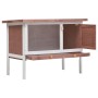 1-stöckiger Kaninchenkäfig aus braunem Holz von vidaXL, Käfige und Lebensräume für Kleintiere - Ref: Foro24-170829, Preis: 78...