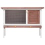 Single-story brown wooden rabbit cage by vidaXL, Cages and habitats for small animals - Ref: Foro24-170829, Price: 78,65 €, D...
