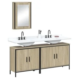 3-teiliges Badmöbelset aus Sonoma-Eichensperrholz von , Badezimmermöbel - Ref: Foro24-3214791, Preis: 157,48 €, Rabatt: %