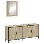Set de muebles de baño 3 pzas madera contrachapada roble Sonoma de , Muebles de baño - Ref: Foro24-3214791, Precio: 159,96 €,...