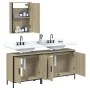 Set de muebles de baño 3 pzas madera contrachapada roble Sonoma de , Muebles de baño - Ref: Foro24-3214791, Precio: 159,96 €,...