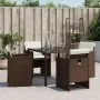 Gartenstühle mit Kissen 4 Stück braunes synthetisches Rattan von , Gartenstühle - Ref: Foro24-4007438, Preis: 198,11 €, Rabat...