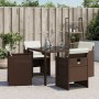 Gartenstühle mit Kissen 4 Stück braunes synthetisches Rattan von , Gartenstühle - Ref: Foro24-4007438, Preis: 178,92 €, Rabat...