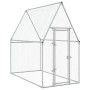 Jaula para gallinas acero galvanizado plateado 200x100x190 cm