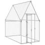 Jaula para gallinas acero galvanizado plateado 200x100x190 cm