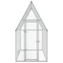 Jaula para gallinas acero galvanizado plateado 200x100x190 cm
