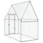 Chicken cage silver galvanized steel 200x100x190 cm by , Cages and habitats for small animals - Ref: Foro24-172550, Price: 10...