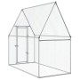 Jaula para gallinas acero galvanizado plateado 200x100x190 cm