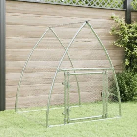 Chicken cage silver galvanized steel 100x105x120 cm by , Cages and habitats for small animals - Ref: Foro24-172552, Price: 88...