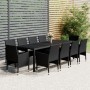Juego de comedor de jardín 11 piezas ratán sintético negro de vidaXL, Conjuntos de jardín - Ref: Foro24-3058572, Precio: 854,...