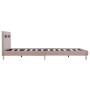 Bed frame with LED cappuccino synthetic leather 120x200 cm by vidaXL, Beds and slatted bases - Ref: Foro24-280862, Price: 185...