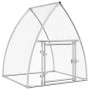 Jaula para gallinas acero galvanizado plateado 100x105x120 cm
