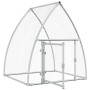 Jaula para gallinas acero galvanizado plateado 100x105x120 cm