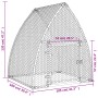 Jaula para gallinas acero galvanizado plateado 100x105x120 cm
