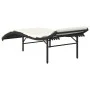 Liege mit schwarzem synthetischem Rattankissen 55x199x50 cm von , Liegen - Ref: Foro24-368245, Preis: 127,90 €, Rabatt: %