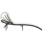 Liege mit schwarzem synthetischem Rattankissen 55x199x50 cm von , Liegen - Ref: Foro24-368245, Preis: 81,81 €, Rabatt: %