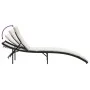 Liege mit schwarzem synthetischem Rattankissen 55x199x50 cm von , Liegen - Ref: Foro24-368245, Preis: 127,90 €, Rabatt: %
