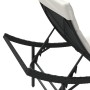Liege mit schwarzem synthetischem Rattankissen 55x199x50 cm von , Liegen - Ref: Foro24-368245, Preis: 81,81 €, Rabatt: %