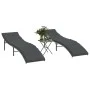 Loungers with table 2 units gray synthetic rattan by , Loungers - Ref: Foro24-368253, Price: 247,07 €, Discount: %
