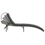 Liege mit grauem synthetischem Rattankissen 55x199x50 cm von , Liegen - Ref: Foro24-368247, Preis: 83,38 €, Rabatt: %