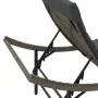 Tumbona con cojín ratán sintético gris 55x199x50 cm de , Tumbonas - Ref: Foro24-368247, Precio: 114,30 €, Descuento: %