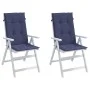 Kissen für Hochlehner, 2 Stück, marineblauer Stoff von , Kissen für Stühle und Sofas - Ref: Foro24-378611, Preis: 38,95 €, Ra...