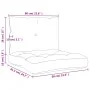 Cushion set for pallet sofa in navy blue fabric 60x38x13 cm by , Cushions for chairs and sofas - Ref: Foro24-378176, Price: 4...