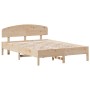 Estructura de cama con cabecero madera maciza pino 160x200 cm