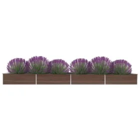 Brown galvanized steel planter 600x80x45 cm by vidaXL, Pots and planters - Ref: Foro24-47074, Price: 114,83 €, Discount: %