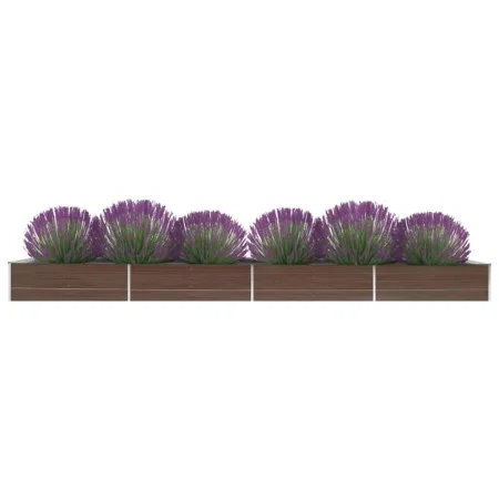 Jardinera de acero galvanizado marrón 600x80x45 cm de vidaXL, Maceteros y jardineras - Ref: Foro24-47074, Precio: 115,40 €, D...